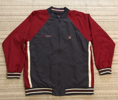 Vintage 90 FUBU Athletic Classic Hip Hop Red / Grey Windbreaker Jacket Men’s - M - Image 1 of 4