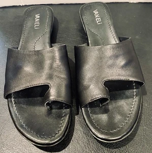VANELi Tallis Women Black Leather Sandals Size 9 (Still sold new for $150) - Picture 1 of 6
