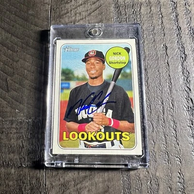 Nick Gordon Minor League IP Signed Auto 2018 Topps Heritage Edition #151 AU RC - Image 1 of 4
