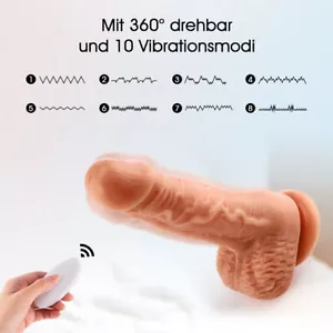 Realistischer Dildo Vibrator mit 10 Vibration modi und 360° Rotation, Anal 40°C - Bild 1 von 11