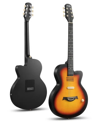 Moukey BCC-100 Acoustic Electric Guitar + Gig Bag S Pickup Volume Knob Sunburst - Image 1 of 4