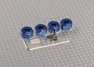 Purple Aluminum Wheel Adaptors with Lock Screws 6mm 12mm Hex (4) - Picture 1 of 1
