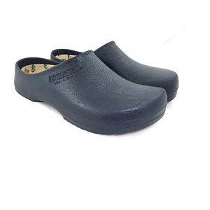 Vintage Birkenstock German Ges Gesch Men 13/46 Blue Rubber Clogs w Insoles Slide - Picture 1 of 12