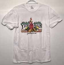 vtg Vintage 90s 1996 Jamaica Yeh Man Sun Island Caribbean Maracas T Shirt Large