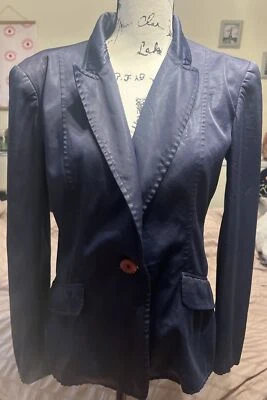 Chaqueta Blazer Moschino Barata y Chic Botón Talla 8 Azul. RARO!! Corte a medida!!!! Foto 1 de 4