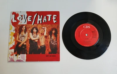 LOVE/HATE SHE'S AN ANGEL VINYL 7" SINGLE CBS UK 1990 EXCELLENT CONDITION - Изображение 1 из 2