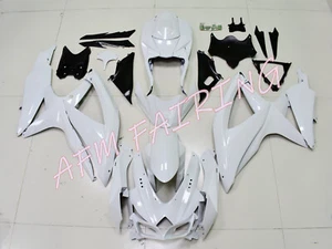 Pearl White ABS Injection Bodywork Fairing Kit Panel for GSXR600/750 2008-2010 - Picture 1 of 7