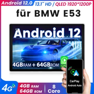 4+64GB 13.1''Android12 Für BMW X5 E53 2000-2007 Car radio Carplay DAB+ GPS WIFI - Bild 1 von 14