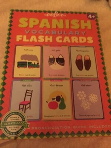 spanish vocabulary flash cards eeboo used very little age 4 and up - Picture 1 of 1