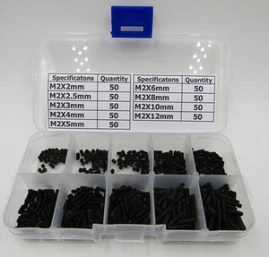 Kit surtido de tornillos hexagonales M2 Allen 450 piezas - Imagen 1 de 4