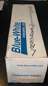 (1) Blue-White F-400N Inline Flowmeter 2 GPM Acryrlic F-40376LN-8 NIB - Picture 1 of 8