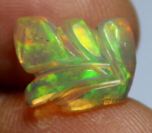 1.8 Cts Natural Top Loose Gemstone Carved Ethiopian Opal Fire Carving CV73