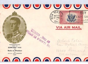 USA (CANADA) KEVIII ILLUSTRATED Cover *ROYAL VISIT* Duke Windsor 1941 YR149 - Picture 1 of 13