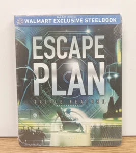 SEALED -Escape Plan Triple Feature (Blu-Ray+Digital) Walmart Exclusive Steelbook - Picture 1 of 6