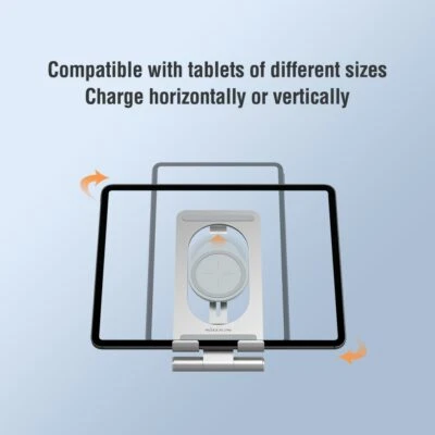 Nillkin Qi Wireless Charging Pad Aluminum Tablet Holder Charger Station For iPad