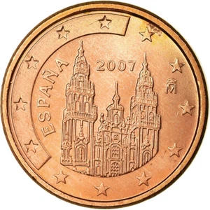 [#724099] Spanien, Euro Cent, 2007, VZ, Copper Plated Steel, KM:1040 - Zdjęcie 1 z 2