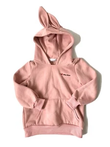 Girls dusty pink bunny hoodies - Picture 1 of 3