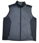 Vineyard Vines Vest Men's 2XL Gray Performance Full Zip Gilet Outdoors Stretch