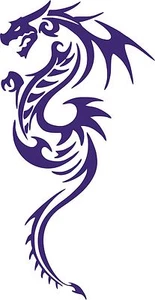 Tribal Dragon Serpent Tail Creature Car Truck Window Laptop Vinyl Decal Sticker - Picture 1 of 2