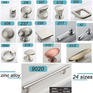 Square/oval/Round Kitchen Cabinet Knobs Drawer Cupboard Door Handles 24 sizes - Picture 1 of 31