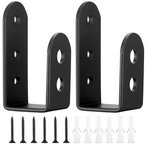 2x4 Door Barricade Brackets, 2 Pcs Door Security Barricade Brackets, Heavy Du... - Picture 1 of 7
