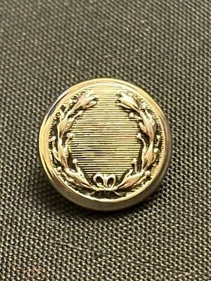 Vintage Silvertone Textured Wreath Design Sewing Button 9/16” Round Shank Button - Image 1 of 3