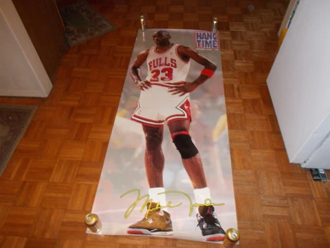 Life-size 1991 MICHAEL JORDAN HANG TIME SHREDDED BUBBLE GUM POSTER 76.5" X 31" Cover