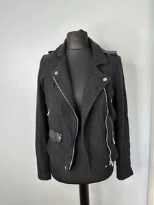 IRO BRADLEY ladies Black Polyester, Cotton, lamb Leather Size 1 UK Small - Picture 1 of 13
