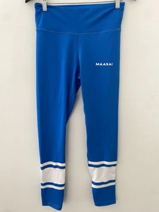 MAASAI Santorini Blue Activewear Compression Leggings Tummy Control Size Medium - Bild 1 von 9