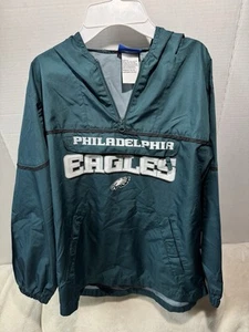 Philadelphia Eagles Youth M (10/12) NFL Reebok Front Pocket Windbreaker Jacket - Picture 1 of 5