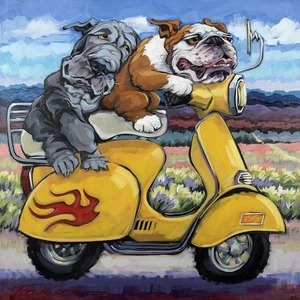 On The Road Again Art Print by CR Townsend 13 x 13 in. Paper Size New Unframed - Picture 1 of 1