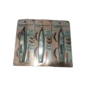 3-Loreal Bambi Eye Mascara - 401 Black Noir WASCHBAR NEU VERSIEGELT - Bild 1 von 1
