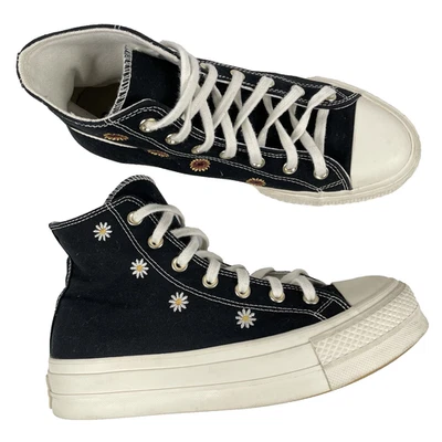 Sapato Converse Chuck Taylor plataforma elevatória margaridas festival smoothie feminino tamanho 9 - Imagem 1 de 4