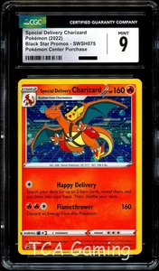 CGC 9 MINT Special Delivery Charizard SWSH075 HOLO PROMO Pokemon CENTER Card - Picture 1 of 2
