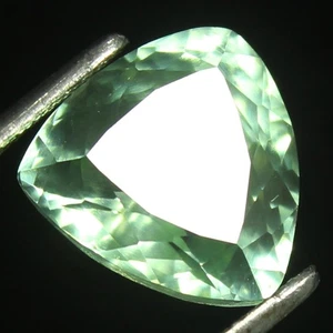 Natural 5.90 Ct Certified Green Sapphire Mozambique 11x11 MM Trillion Gemstone - Picture 1 of 6