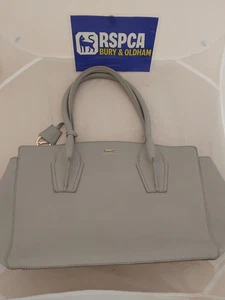 Bolso de mano Paul Costelloe de cuero gris, bolso de hombro para mujer  - Imagen 1 de 6
