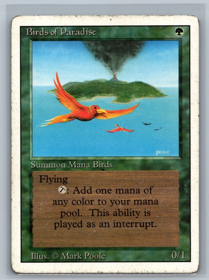 Magic The Gathering Revised Edition Birds of Paradise MTG TCG CCG 3rd - Image 1 of 2