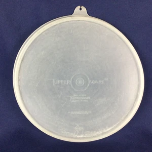 8" TUPPERWARE Round Lid #229-5 CLEAR / SHEER "Y" Tab - Replacement - Picture 1 of 5