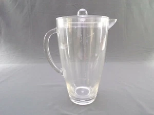 Vintage Lucite Pitcher W/Handle Pour Seal Cover/Lid. Sweeping Designer Style b23 - Picture 1 of 8