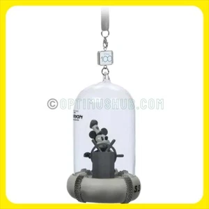 Disney Sketchbook Steamboat Willie Light And Sound 100 Years Ornament MICKEY NEW - Picture 1 of 15