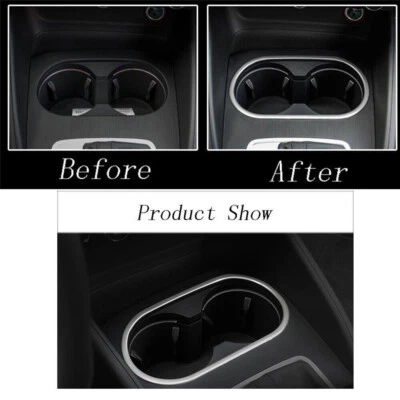 Ajuste para Audi A3 8V 2013-2017 Accesorios interiores Portavasos de agua Marco Cubierta Borde Foto 1 de 4