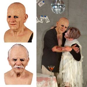 Play Christmas Eve Face Wig Halloween Mask Lndependent Station Old Man Hood