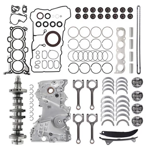 2.0L Engine Rebuild Kit w/ Crankshaft ConRod Timing Chain Cover For HYUNDAI KIA - Picture 1 of 21