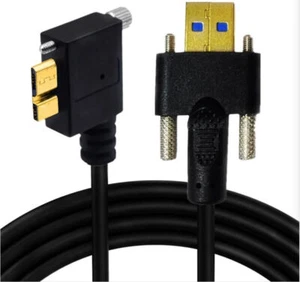 Wonderwires USB 3.0 A Male to Micro B Right Angle Male with Screw Locking Cable - Picture 1 of 6
