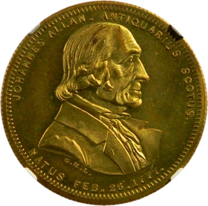 1860 gettone Curtis/Johannes Allan di G. H. Lovett NGC MS 64 (15-10) - Foto 1 di 4