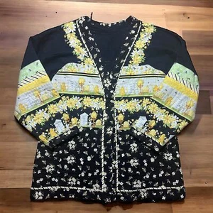 VINTAGE Handmade Cottagecore Bumble Beekeeper Cardigan Custom Sweater Size L - Picture 1 of 7