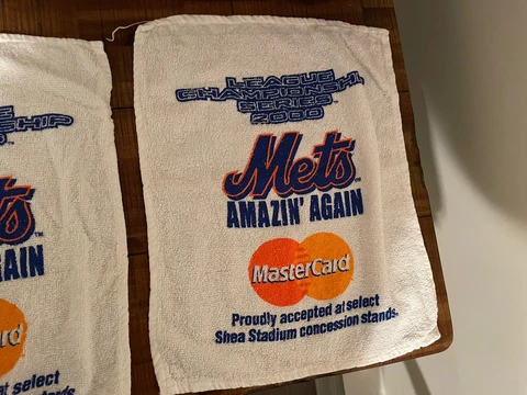 NY Mets 2000 Playoff Rally Towel Shea Stadium Rare Cover