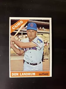 1966 Topps #43 Don Landrum RARE VARIATION! Teilweise Airbrush Taste EX+ - Bild 1 von 2
