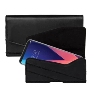 Horizontal Faux Leather Holster Wallet Case For Samsung Galaxy S24 / S23 / S22 - Picture 1 of 7