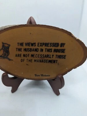 Wall Decor Real Wood Slab Plaque Handmade  Original C18-1186 Funny New Mexico - Image 1 of 4